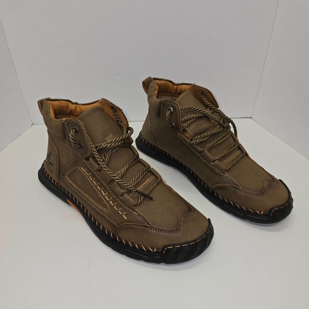Salkin Hiking‎ Boots 2 Pair Lace-Up Brown and Green Men’s EU 45 - Picture 2 of 12